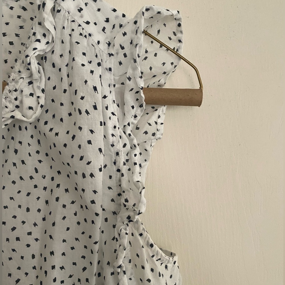 Banana Republic Black and White Polka Dot Women's Top - Picture 3 of 5